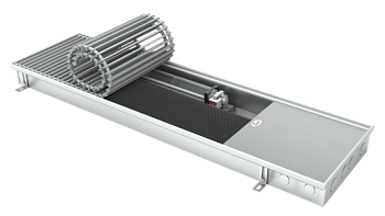 Конвектор EVA с вентилятором: глубина 75 мм, ширина 303 мм, длина 1500 мм